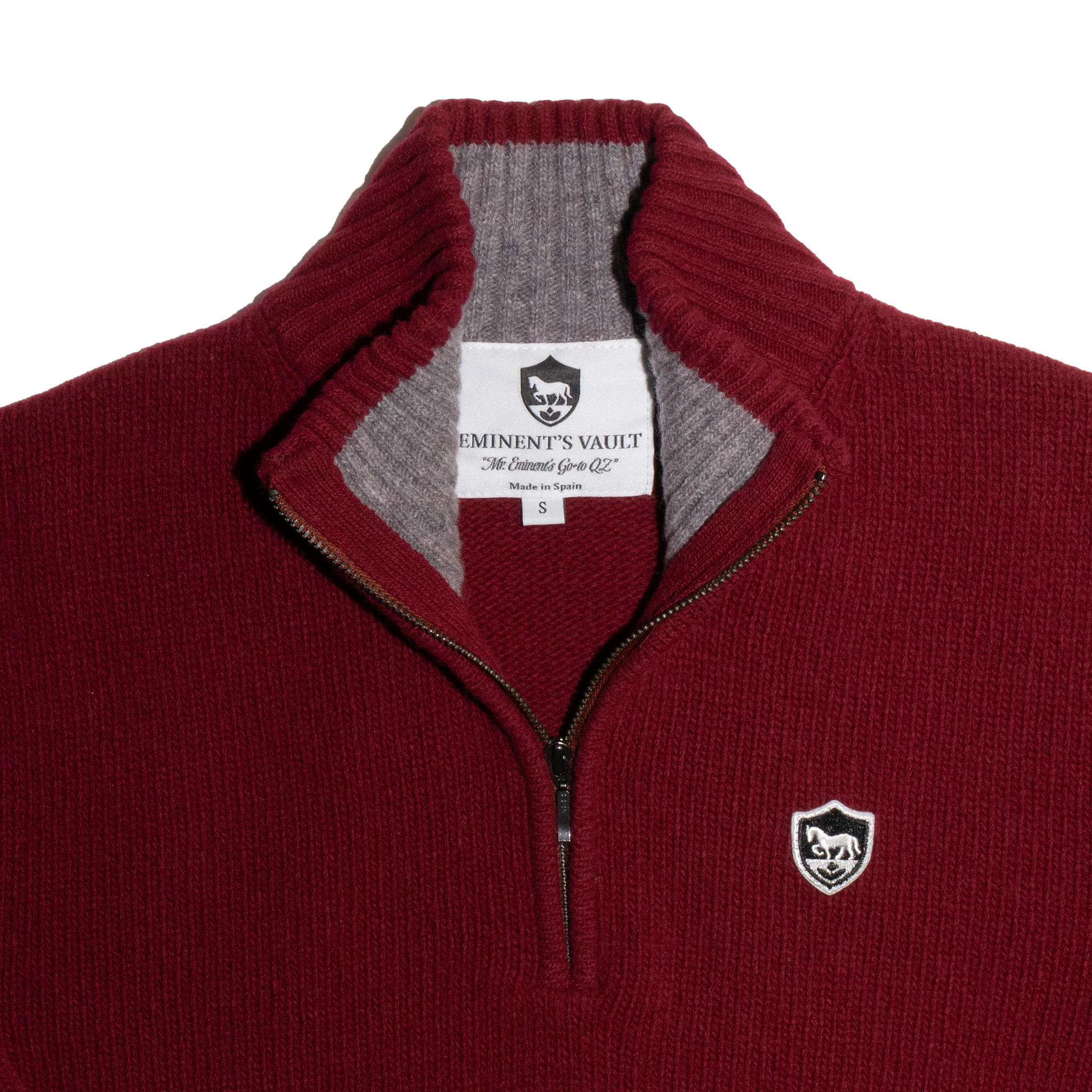 Wine Extra Fine Merino Wool Quarterzip – Eminent
