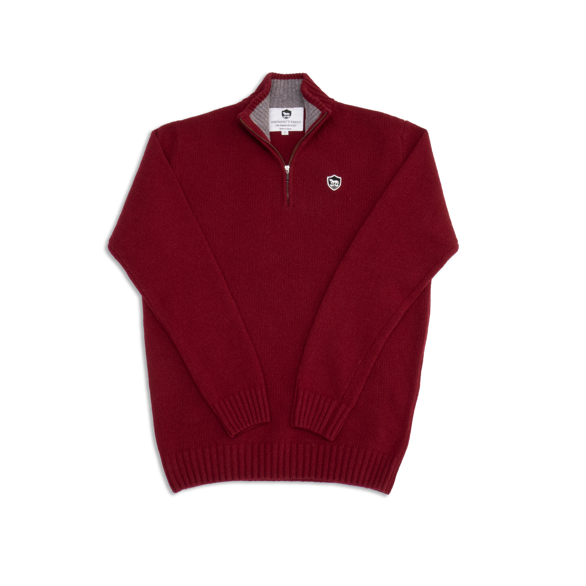 Wine Extra Fine Merino Wool Quarterzip – Eminent